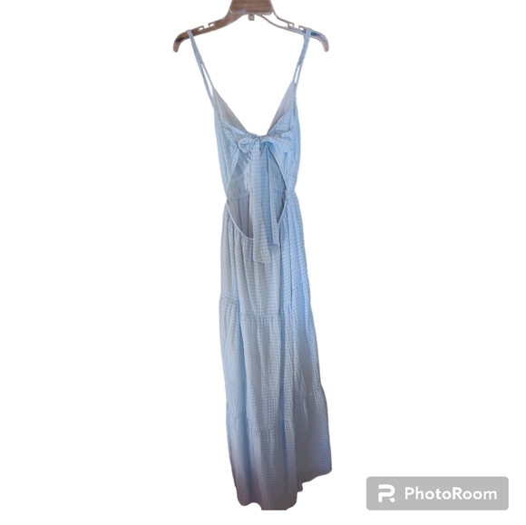 Meet Me In Santorini* Open Back* Sundress* Blue* Sz M - Picture 6 of 10